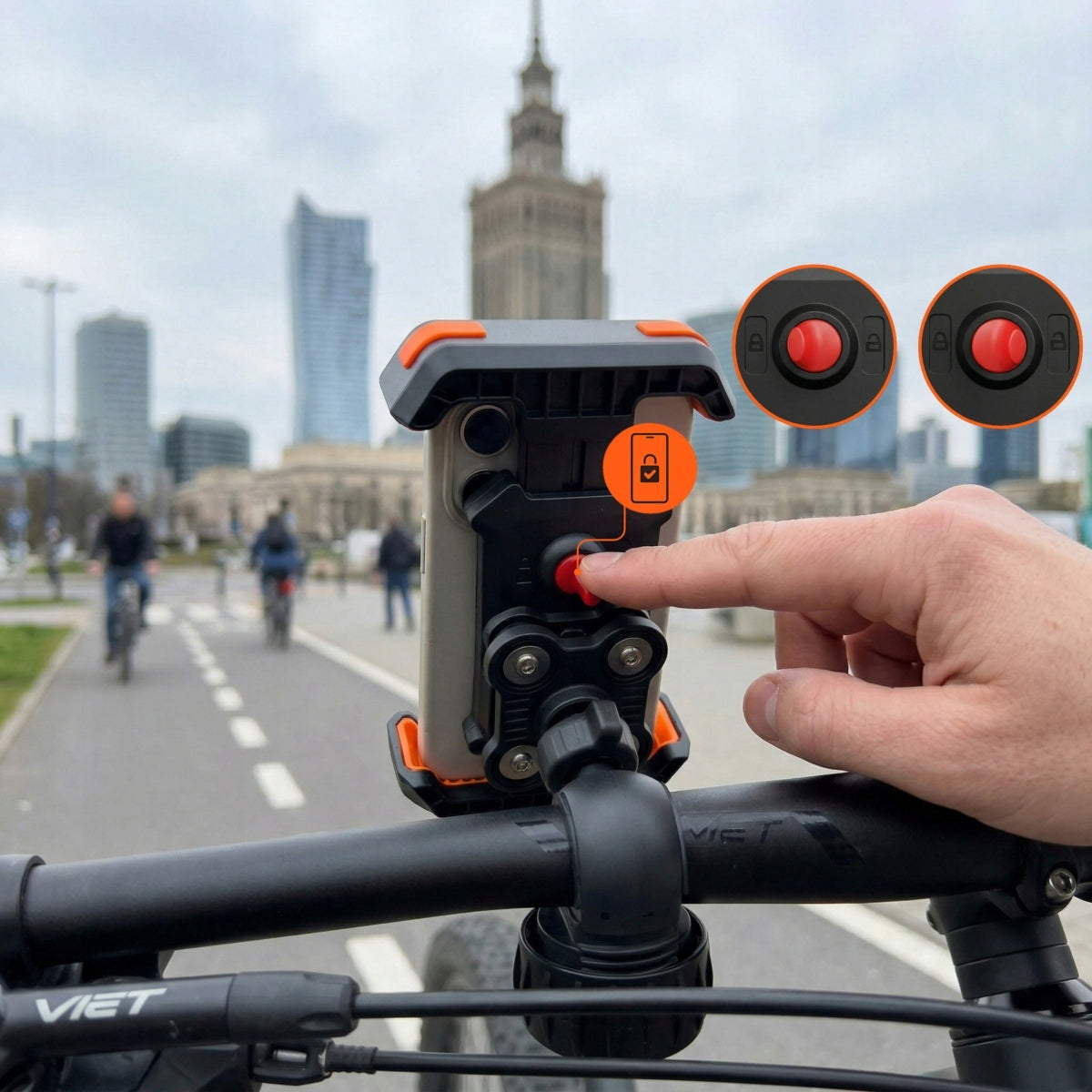 Motorcycle Bike Phone Holder for Bike Anti-Vibration Shock Absorption Product weight with unit packaging 0.233 kg