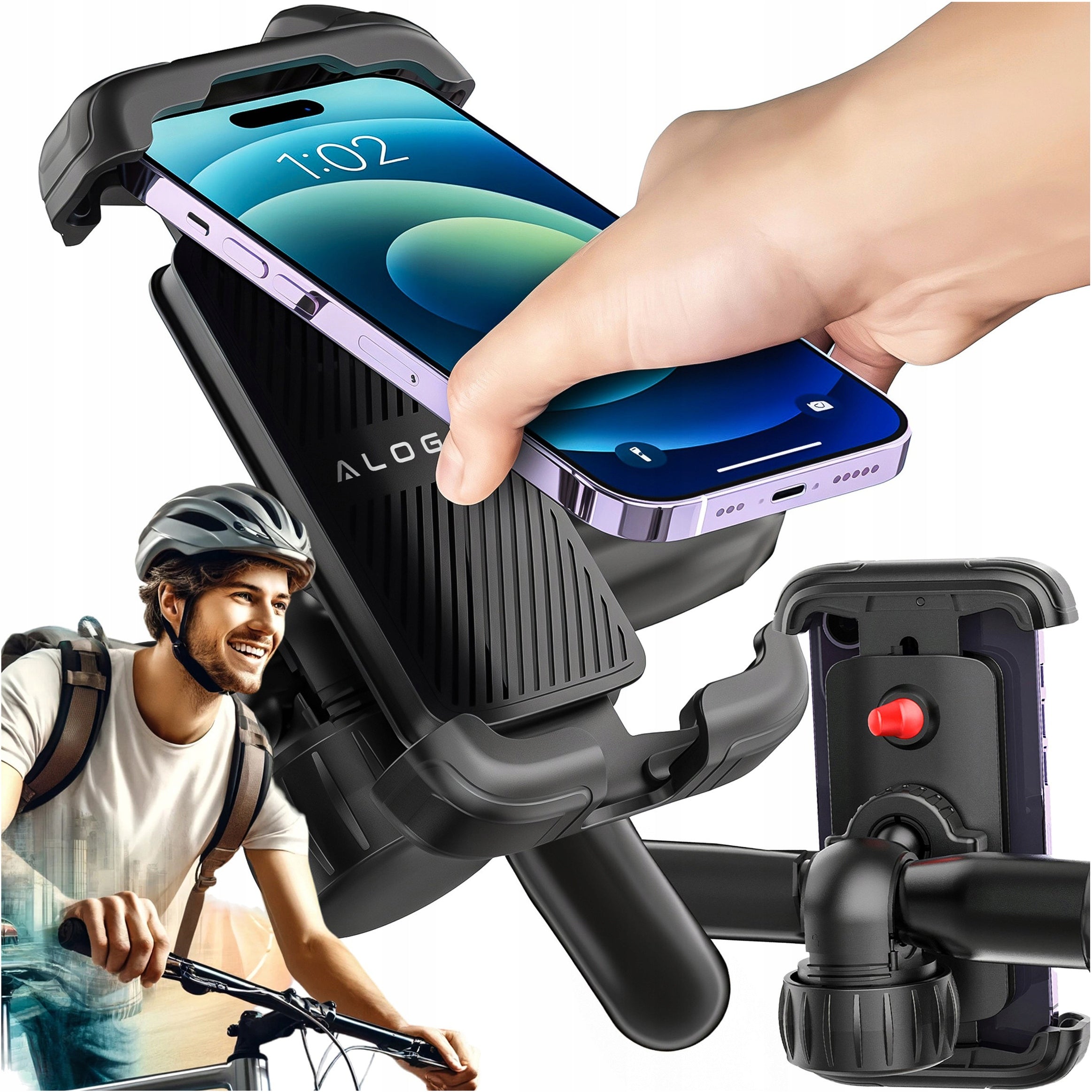 Motorcycle Bike Phone Holder for Bike Handlebar Shockproof Packaging status original