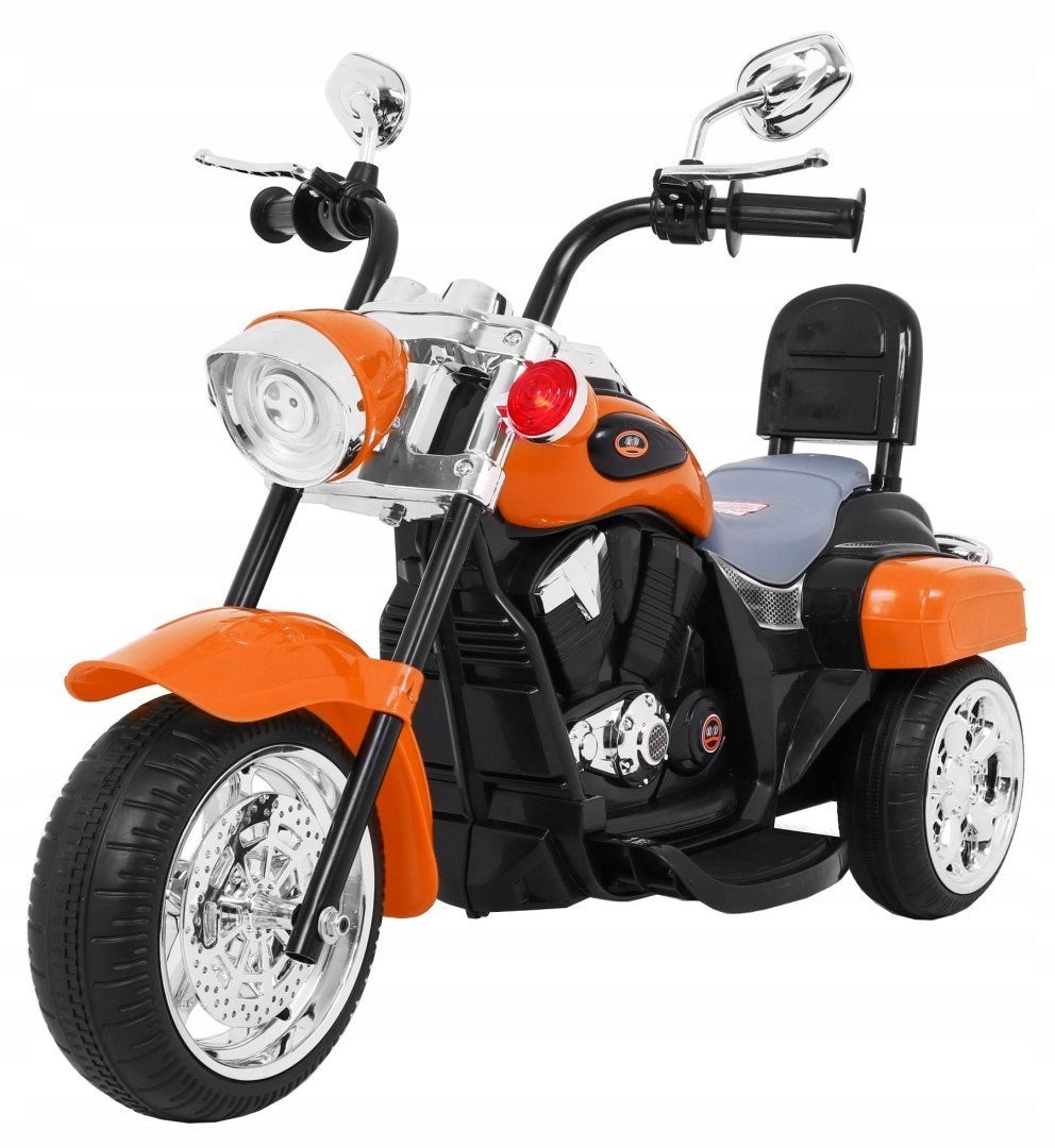 Motorcycle Chopper NightBike orange 6V LED audio 30kg