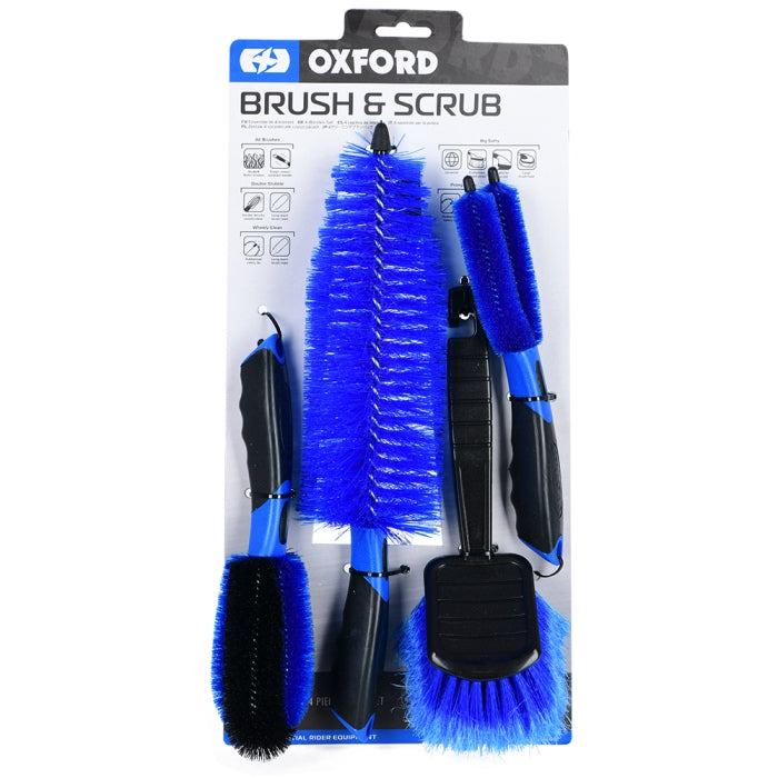 Motorcycle Cleaning Brush Set OXFORD Brush & Scrub Set Manufacturer's catalog number OX739