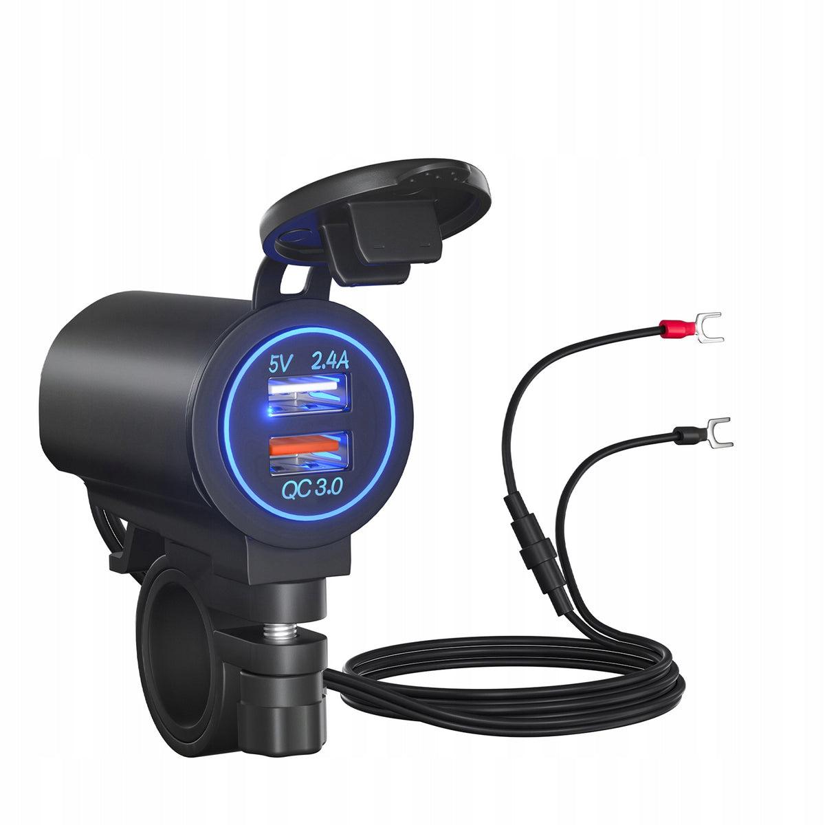 Motorcycle Dual USB Charger, Waterproof