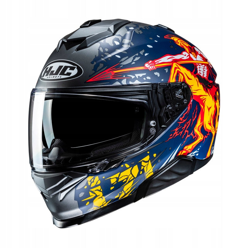 Motorcycle HELMET HJC I71 TAURUS GREY/BLUE/RED L