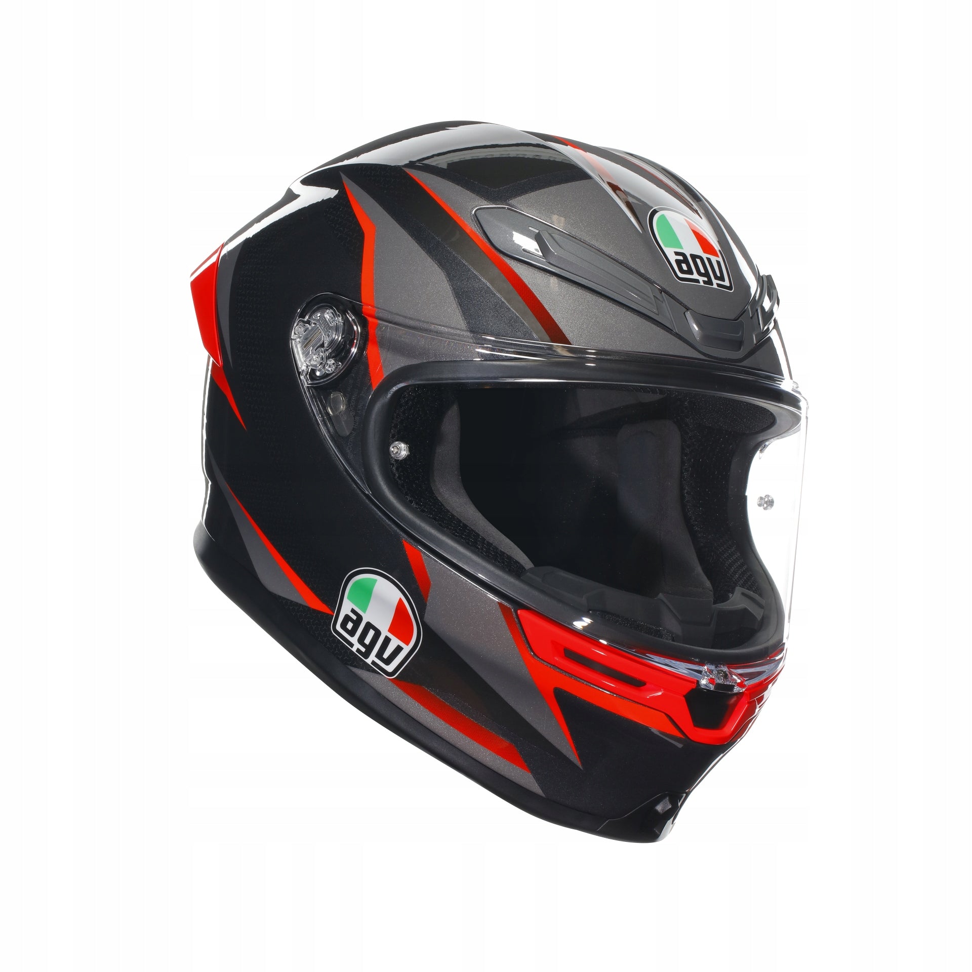 Motorcycle Helmet AGV K6 S Slashcut Black/Grey/Red S