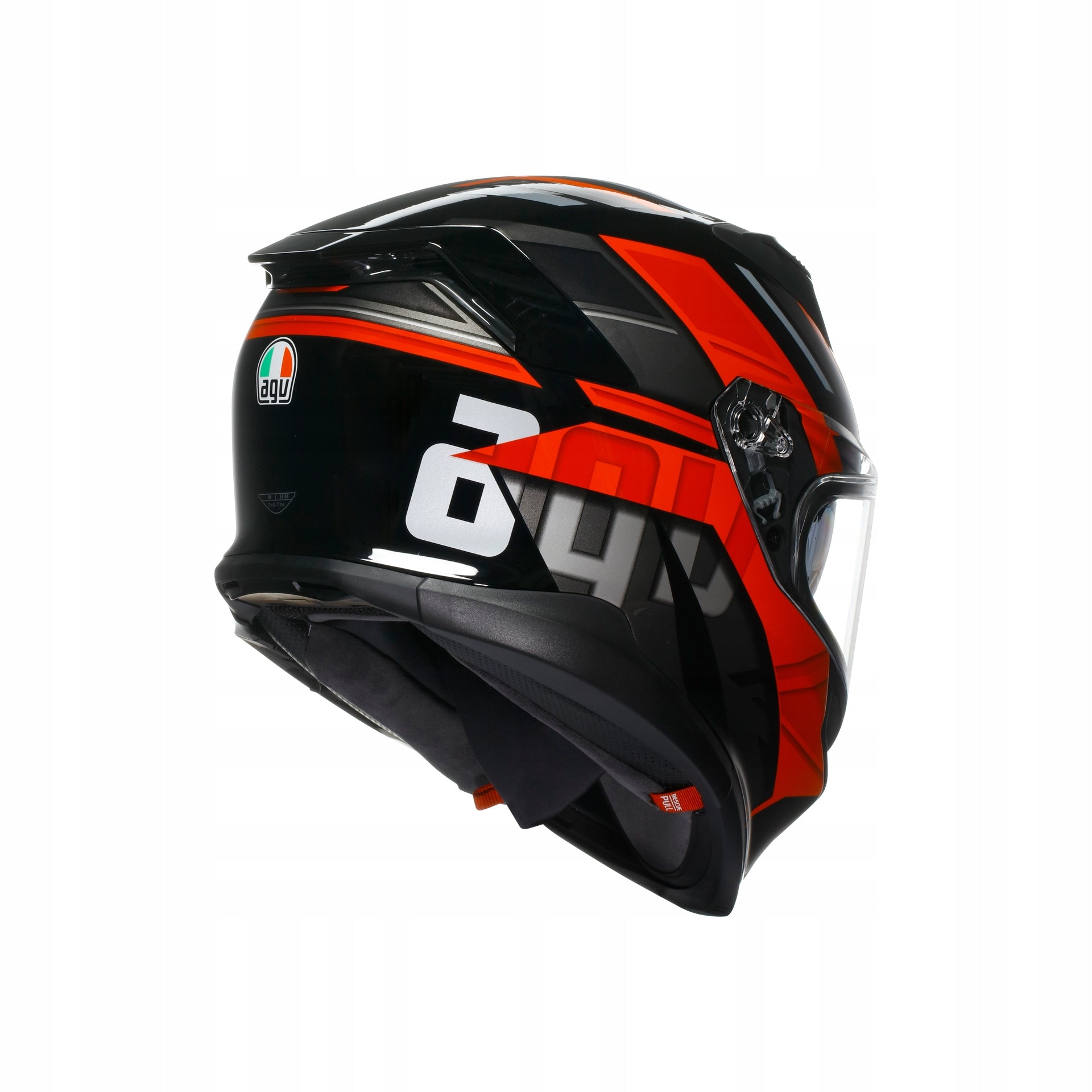 Motorcycle Helmet AGV K7 Taurax Black/Red S Size S