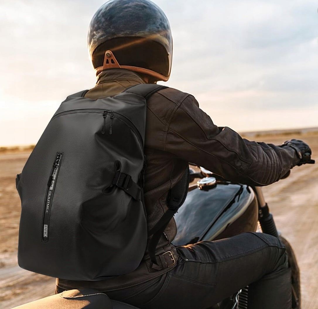 Motorcycle Helmet Backpack 35L Waterproof Reflective Hiking Bike Manufacturer no brand