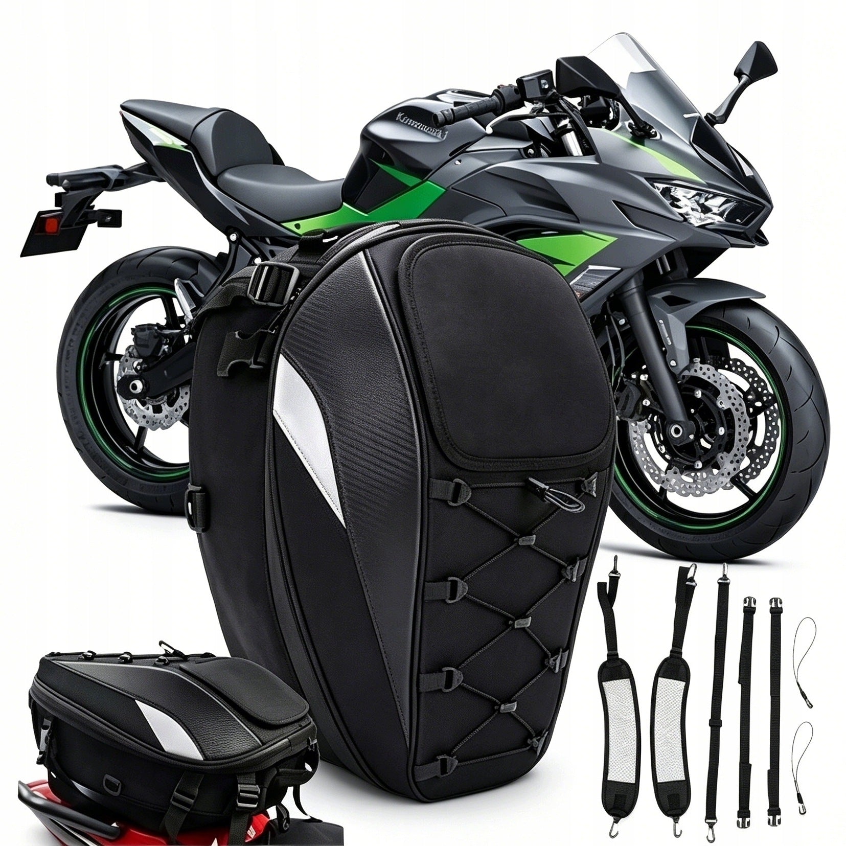 Motorcycle Helmet Backpack Pouch For Motor Waterproof Hard Bag 5in1