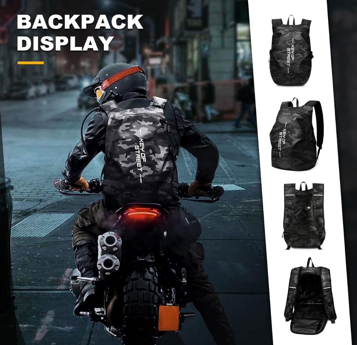Motorcycle Helmet Backpack Waterproof Reflective Lightweight Motorcycle Scooter Manufacturer no brand