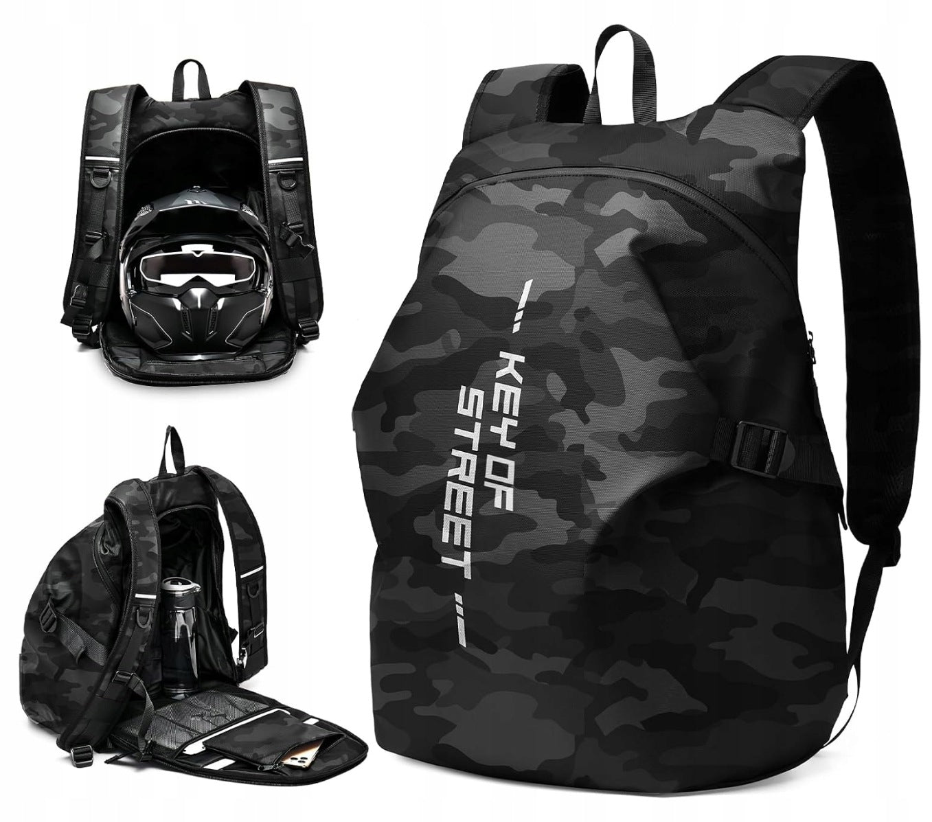 Motorcycle Helmet Backpack Waterproof Reflective Lightweight Motorcycle Scooter
