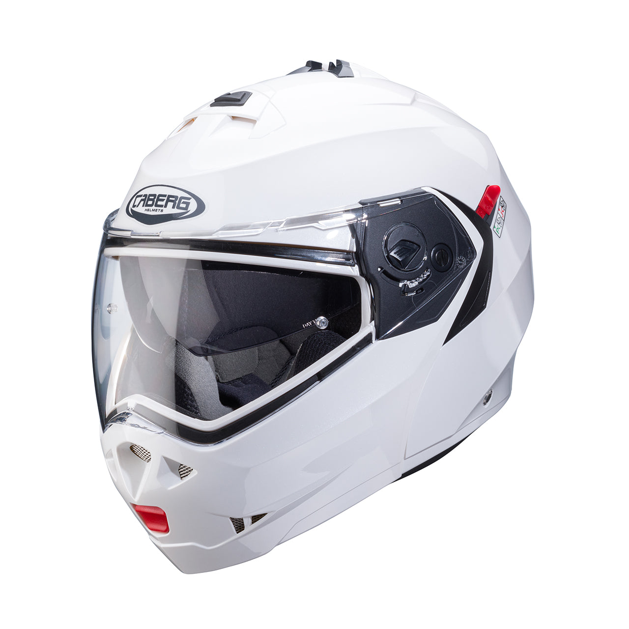 Motorcycle Helmet Caberg Duke X Solid White Gloss Size XS Manufacturer Caberg