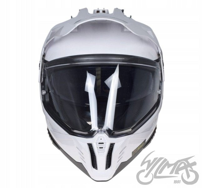 Motorcycle Helmet Dual LS2 MX702 Pioneer II White Size XL Size XL