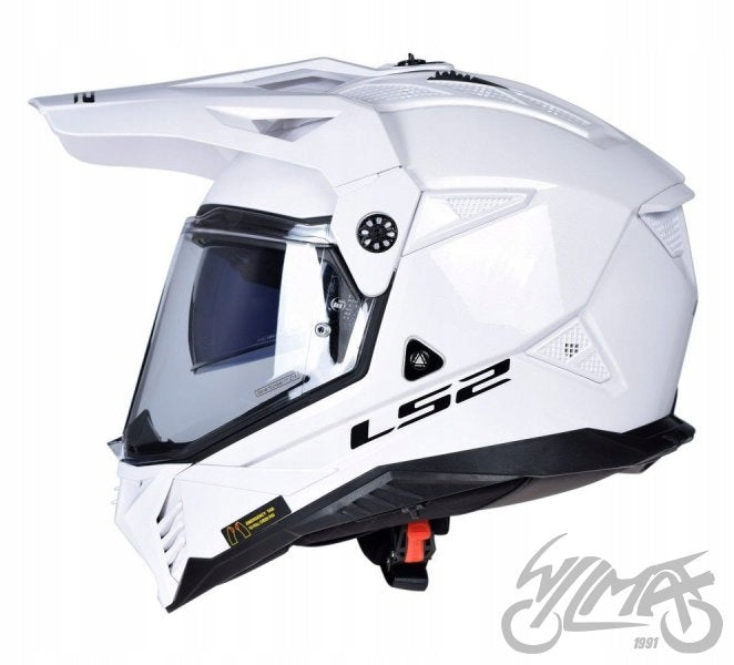 Motorcycle Helmet Dual LS2 MX702 Pioneer II White Size XL