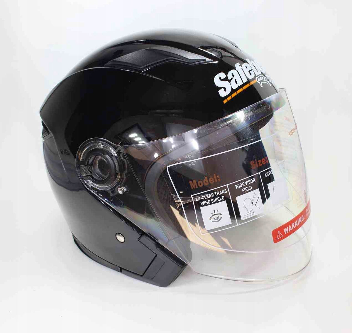 Motorcycle Helmet For Scooter Open + Blenda Black Gloss Size L Manufacturer's catalog number ROY12580