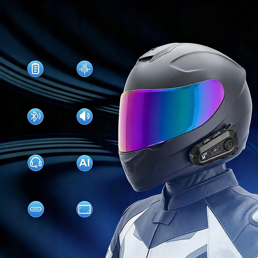 Motorcycle Helmet Headphones Wireless Speaker, Helmet Headphones Packaging status original