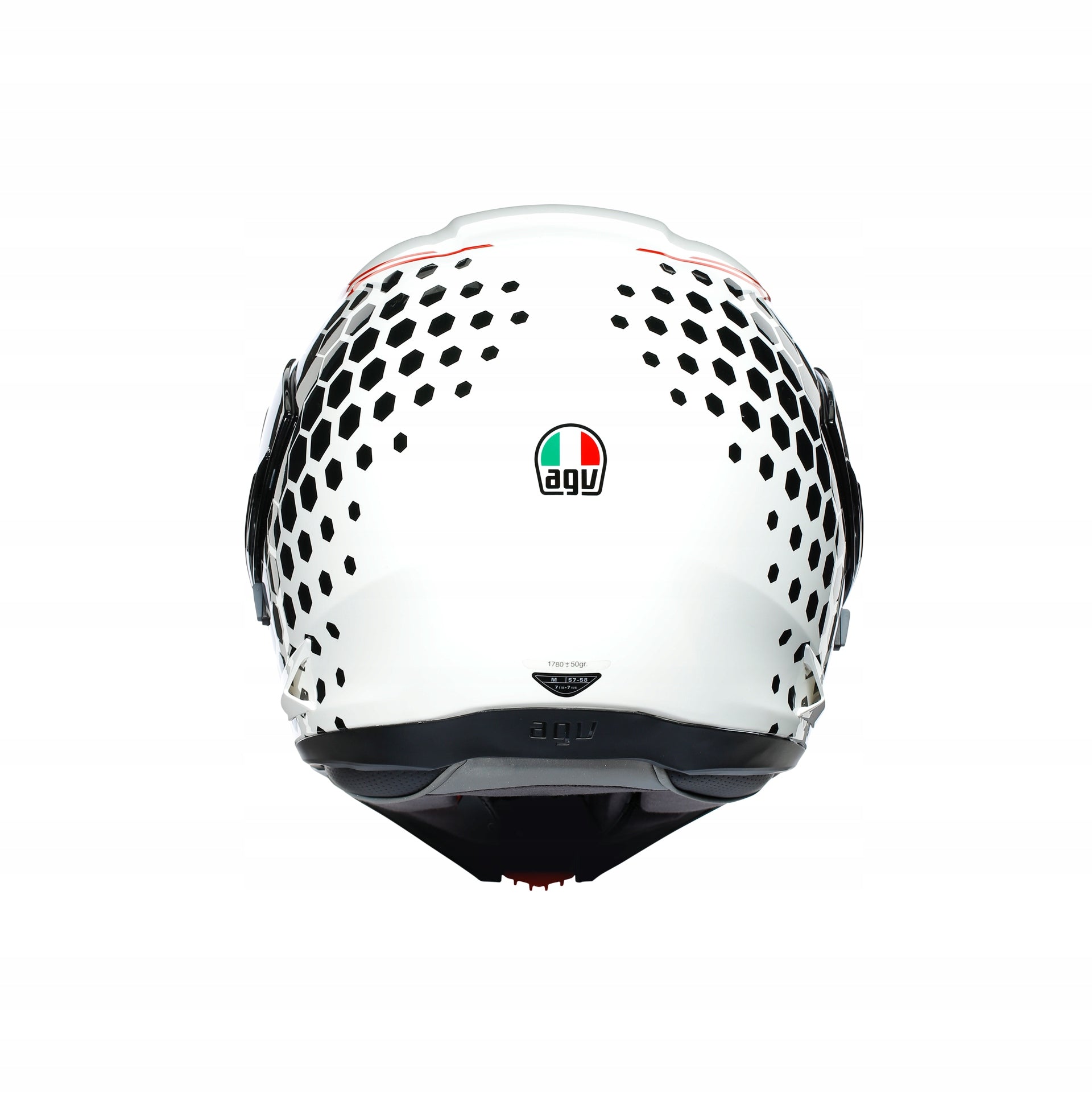 Motorcycle Helmet Jaw AGV Compact ST Detroit White/Red XS Visor Features enhanced scratch resistance integrated sun visor