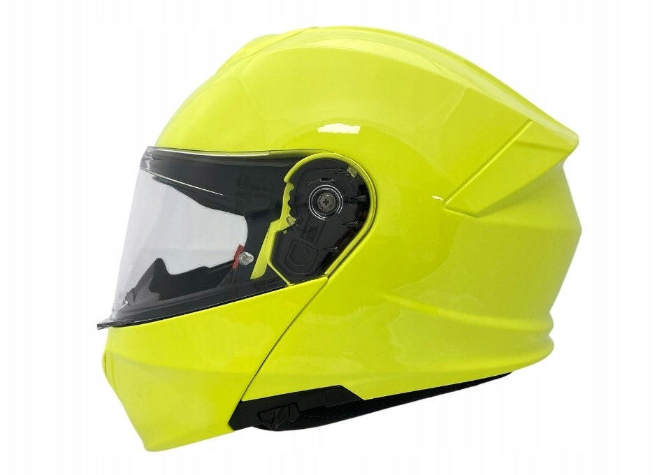 Motorcycle Helmet, Jaw Apex MI100, Size L, Yellow Fluo