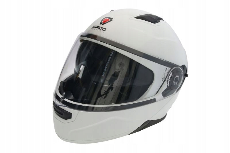 Motorcycle Helmet Jaw ISPIDO Falcon white size L