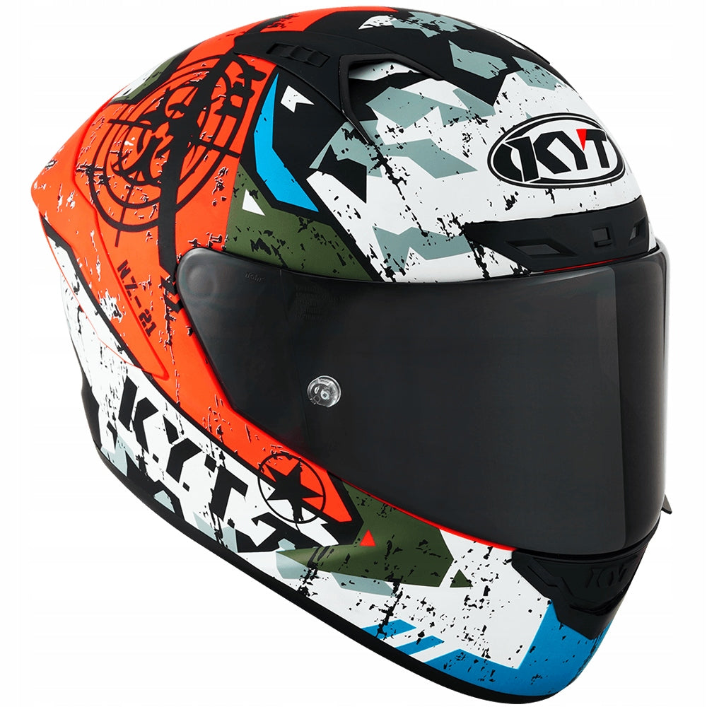 Motorcycle Helmet KYT NZ-RACE BLAZING red L Size universal