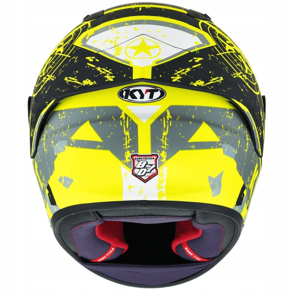 Motorcycle Helmet KYT NZ-RACE BLAZING yellow - L Head circumference 59–60 cm