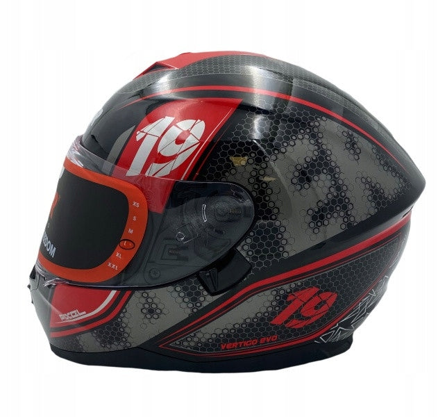 Motorcycle Helmet LAZER VERTIGO EVO Pixel Dark (col. Black - Red) L DOT certificate no