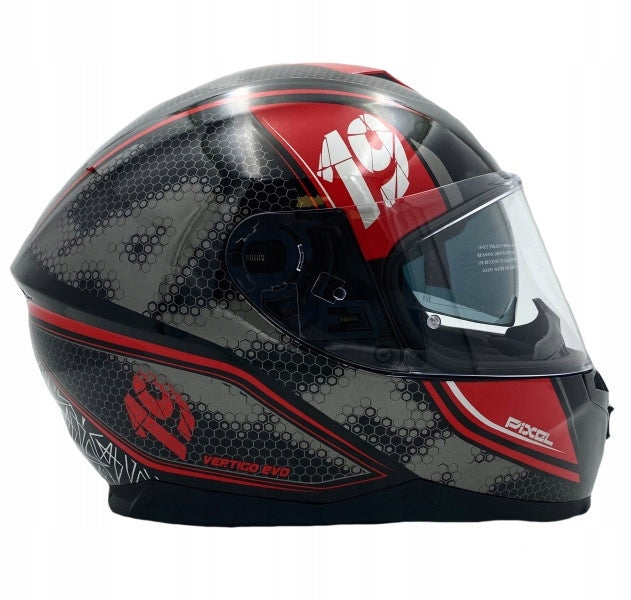 Motorcycle Helmet LAZER VERTIGO EVO Pixel Dark (col. Black - Red) L