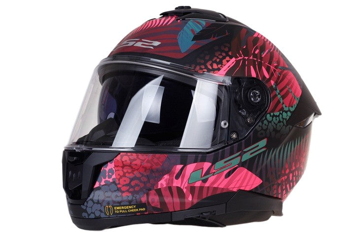 Motorcycle Helmet LS2 FF808 STREAM II JUNGLE Integral Pink Size XL