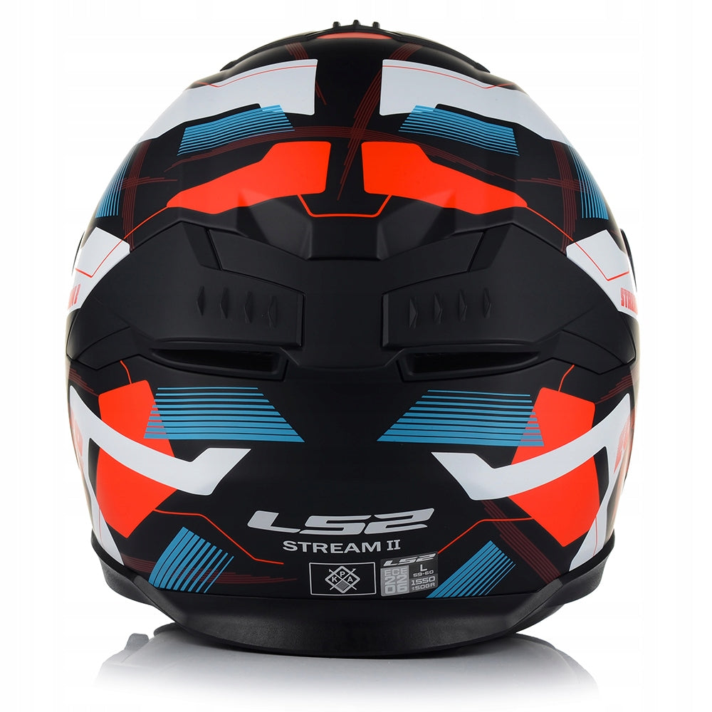 Motorcycle Helmet LS2 Helmet LS2 FF808 STREAM II MIKA White Blue RED- M Manufacturer LS2
