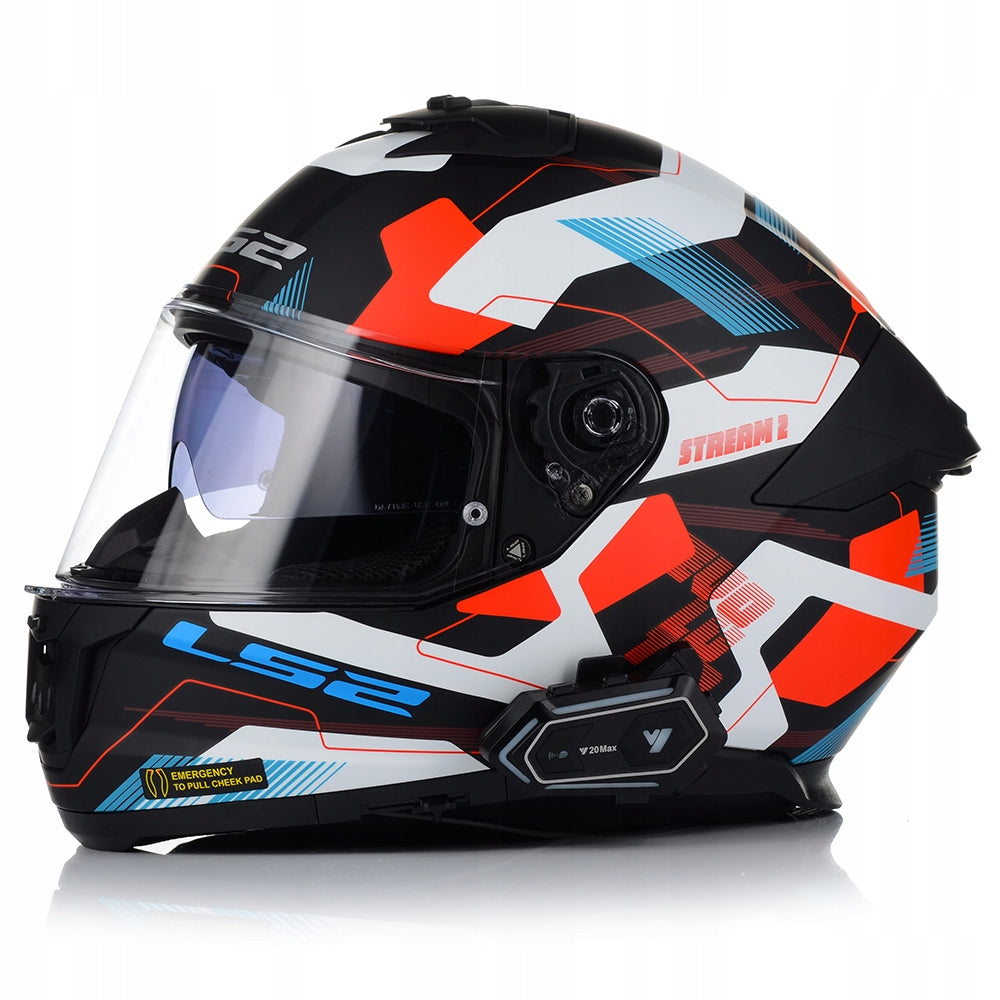 Motorcycle Helmet LS2 Helmet LS2 FF808 STREAM II MIKA White Blue RED- M