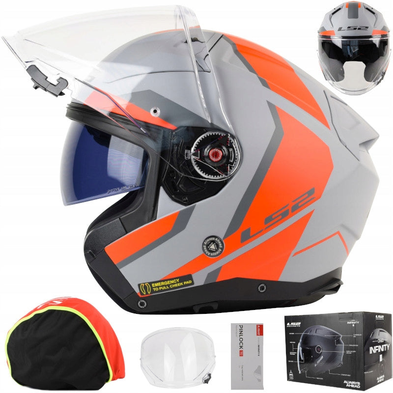Motorcycle Helmet LS2 | INFINITY II FOCUS | Open Scooter Helmet | OF603