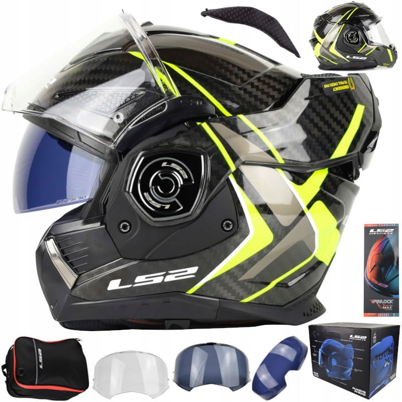 Motorcycle Helmet LS2 Jaw | ADVANT X C FUTURE II H-V Yellow | FF901