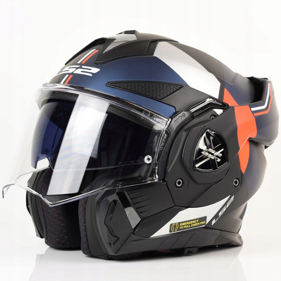 Motorcycle Helmet LS2 Jaw | ADVANT X Ultra Matt Blue Red | FF901