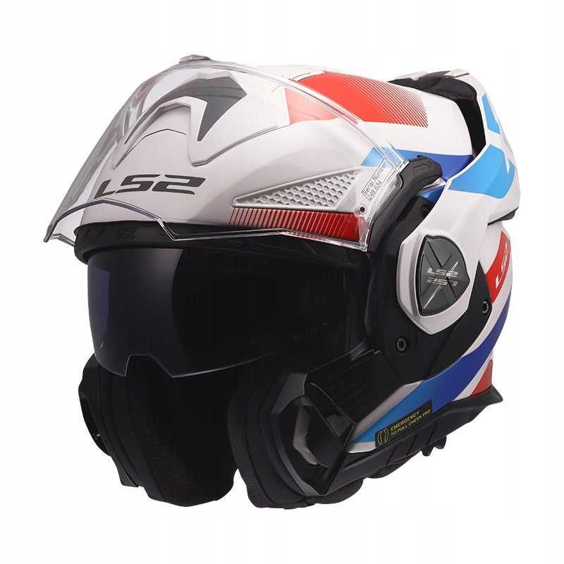 Motorcycle Helmet LS2 Jaw | Advant X NOVA WHITE BLUE RED | FF901 Packaging status original