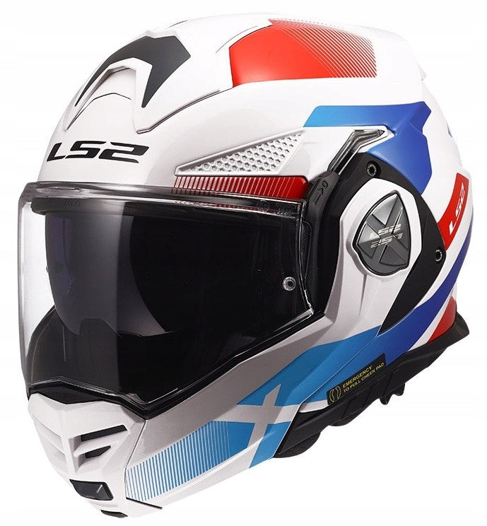 Motorcycle Helmet LS2 Jaw | Advant X NOVA WHITE BLUE RED | FF901