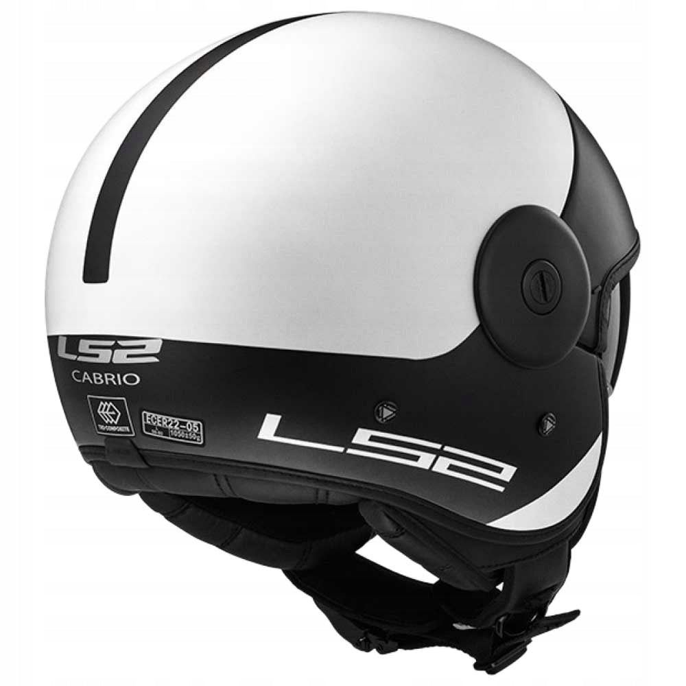 Motorcycle Helmet LS2 OF597 Convertible White Black S Manufacturer LS2
