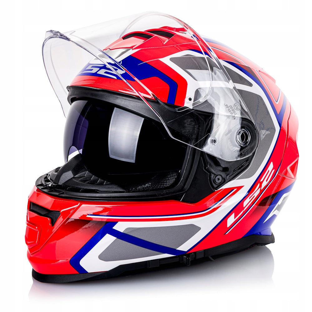 Motorcycle Helmet LS2 | STORM FASTER red blue | Integral Helmet | FF800