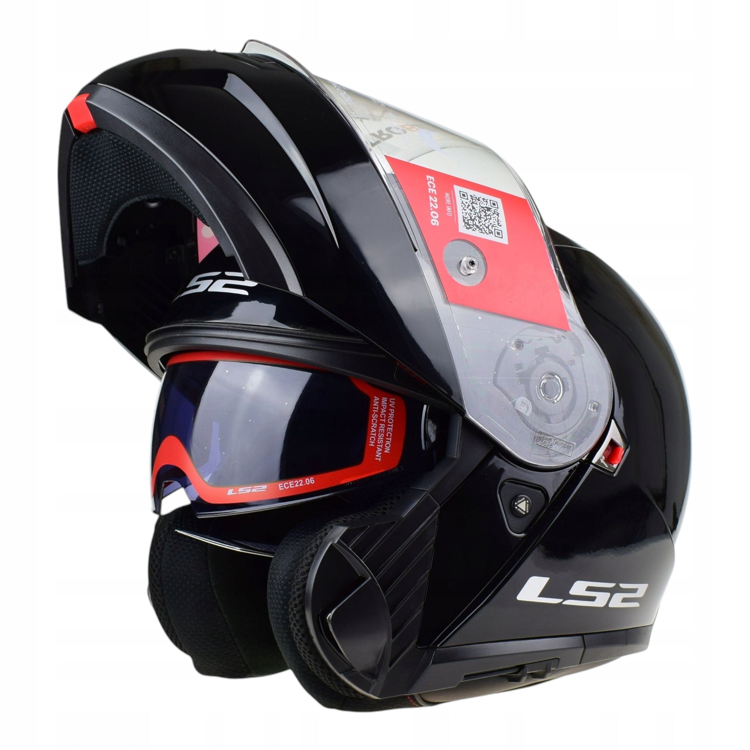 Motorcycle Helmet LS2 | STROBE II Gloss Black | Jaw Helmet | FF908