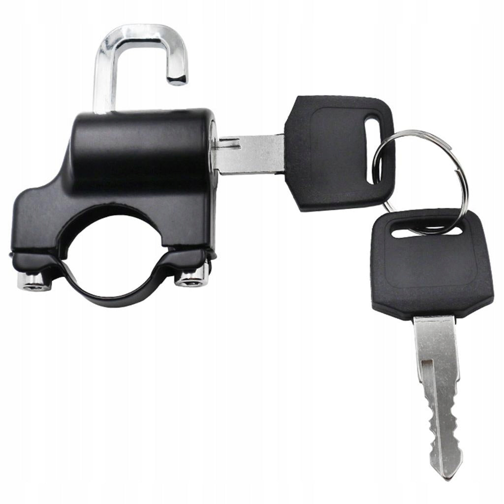 Motorcycle Helmet Lock, Sleek Tough Alarms with 2 Keys, Theft 22 28mm