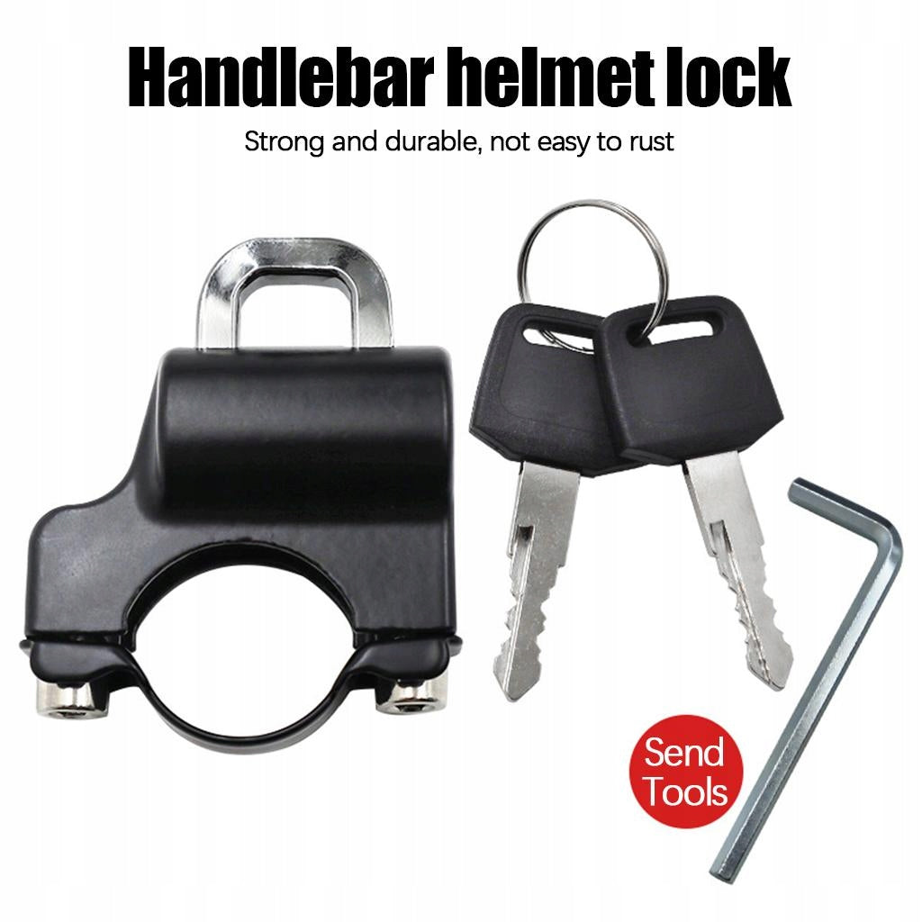 Motorcycle Helmet Lock Universal Sleek Tough 22 28mm Theft Security Packaging status original