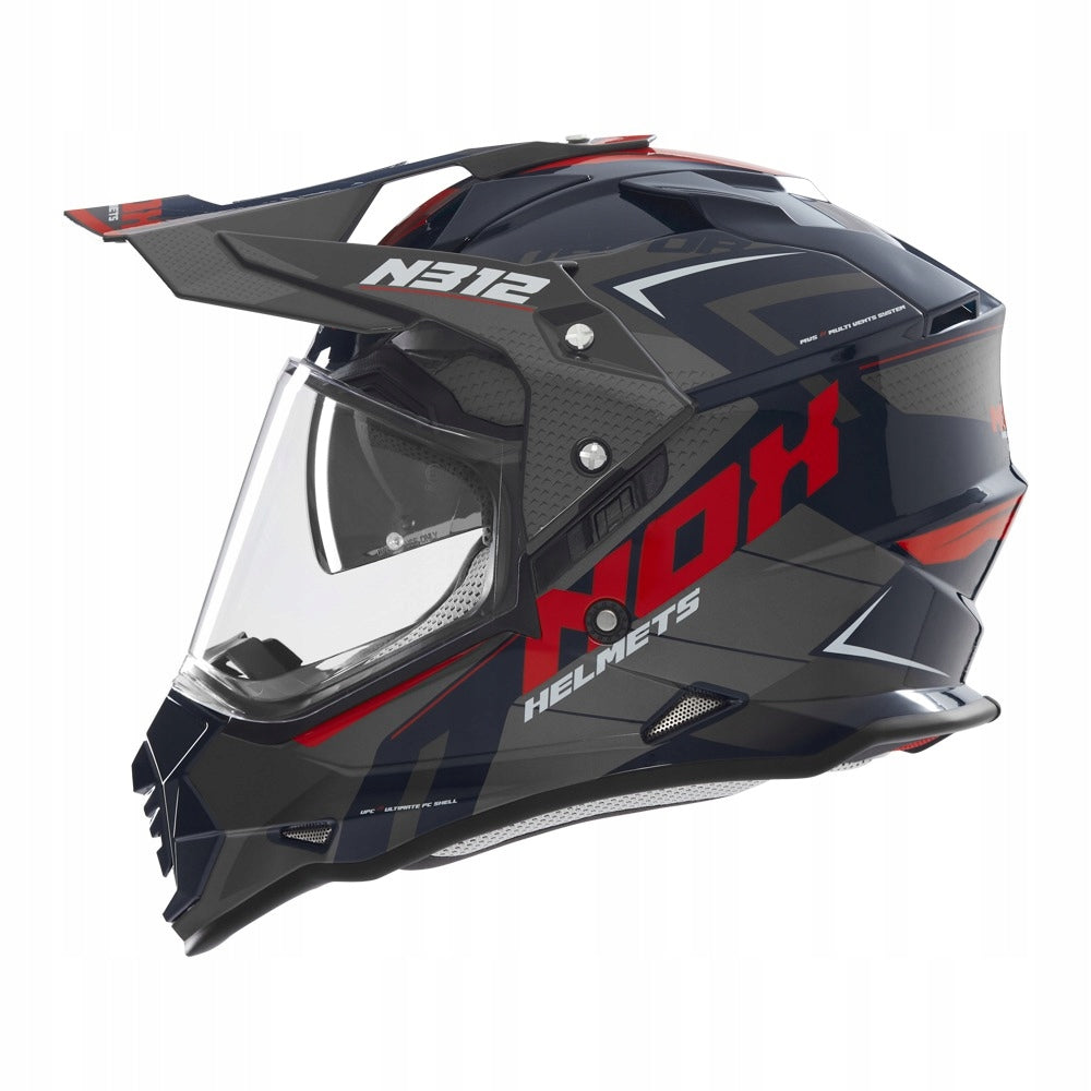 Motorcycle Helmet N312 – Enduro/ADV, Ventilation, Glass, Blenda, ECE 22.06 L