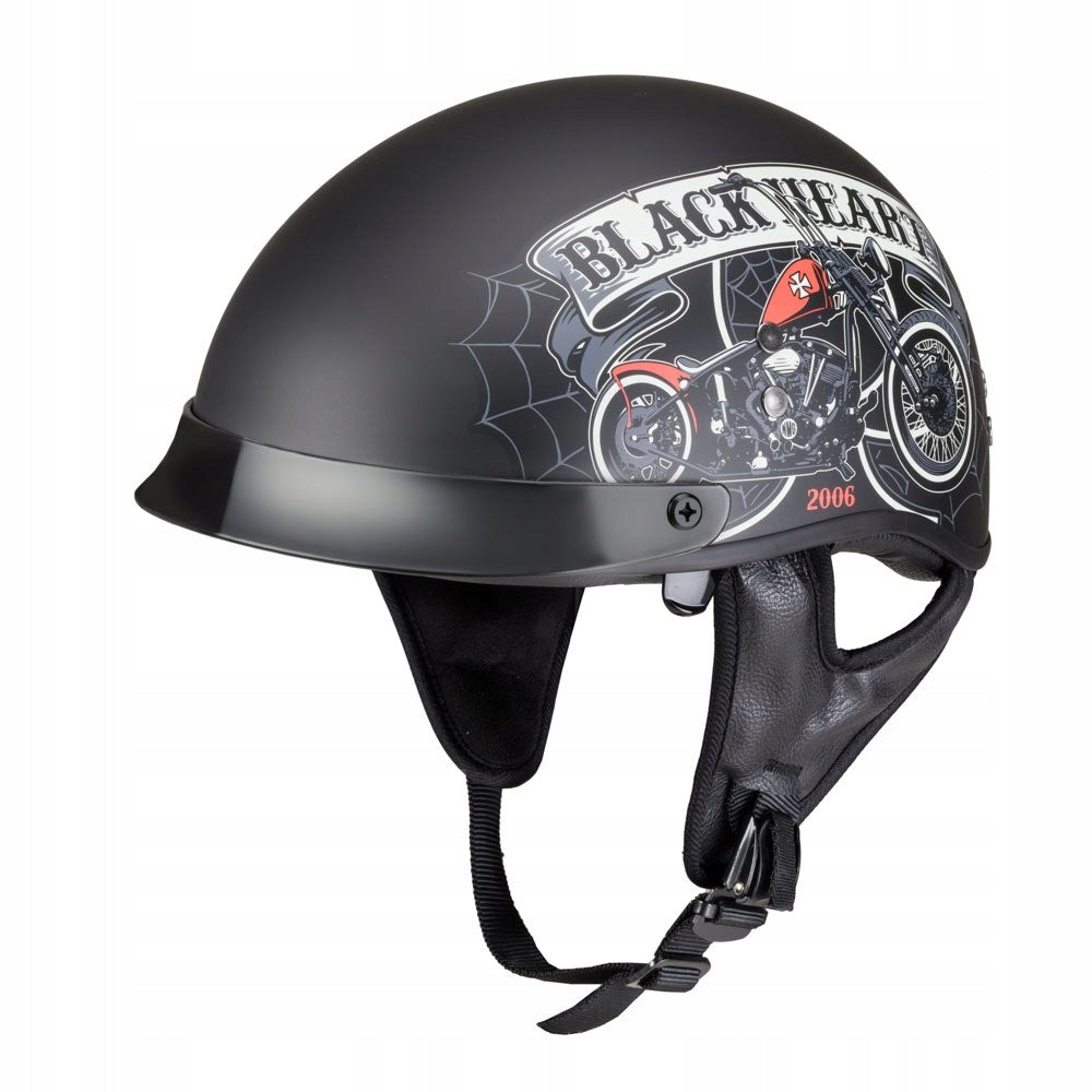 Motorcycle Helmet Open Chopper W-TEC Black Heart Rednut - Colour Motorcycle