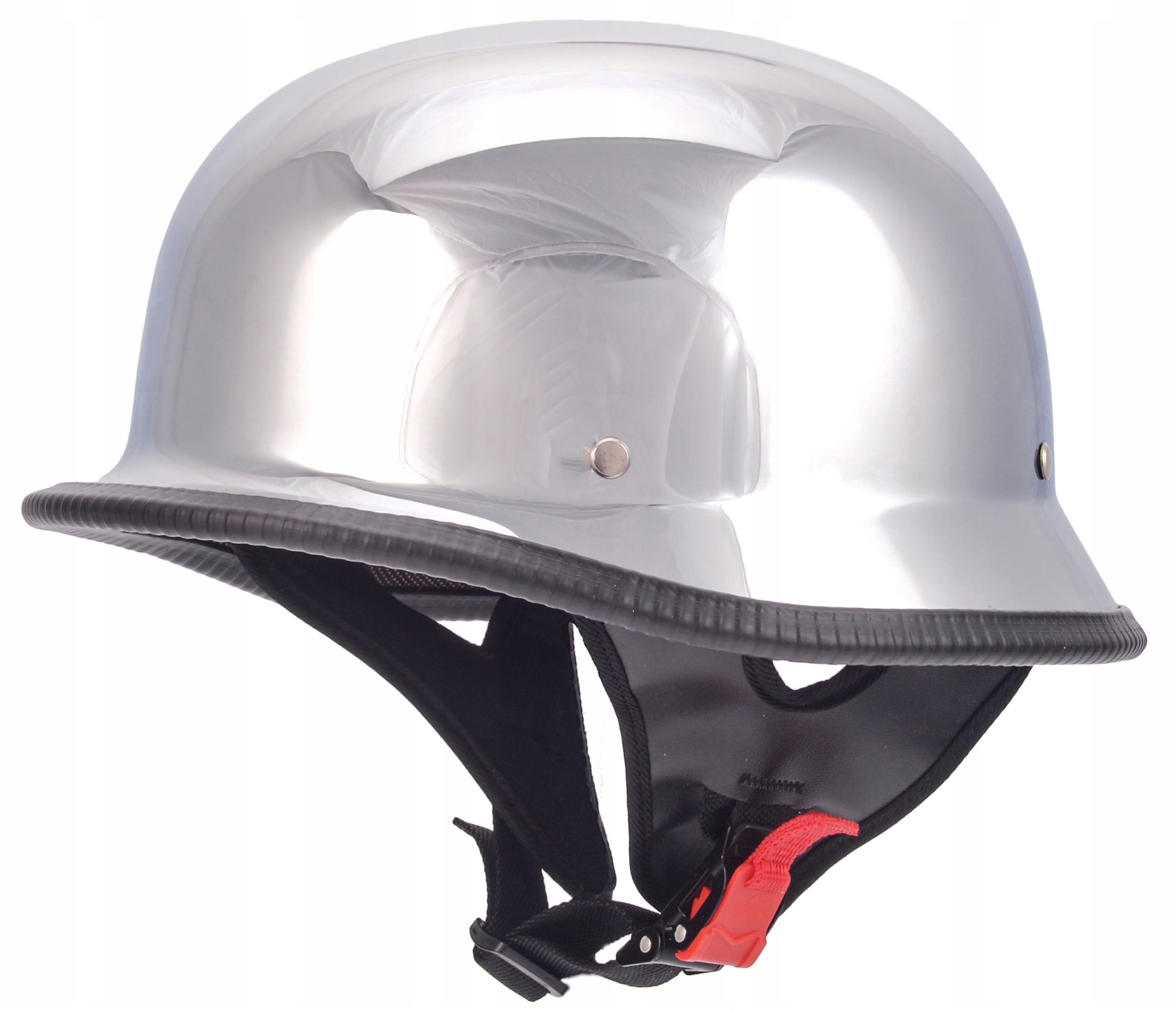 Motorcycle Helmet Open German Headcap Helmet Veteran Chrome XL