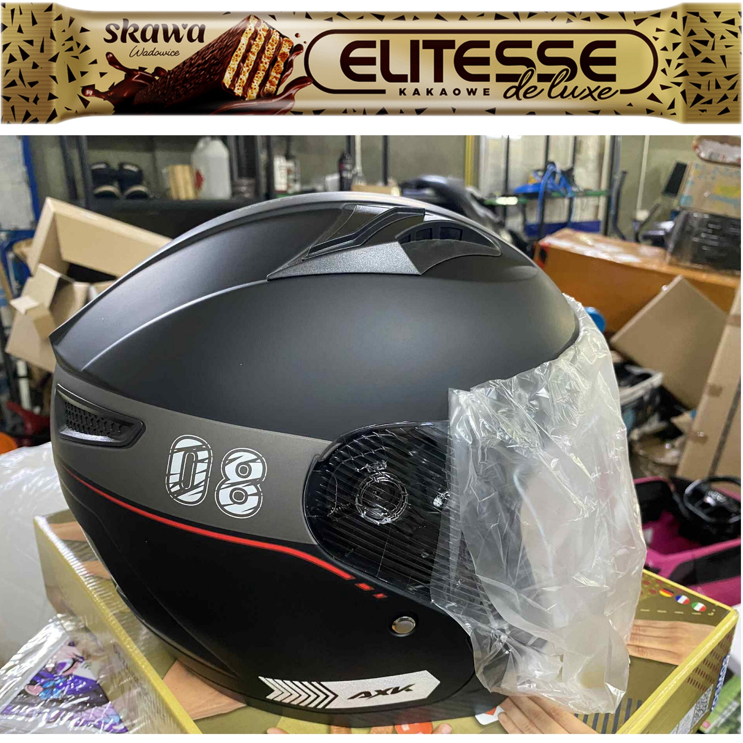 Motorcycle Helmet Scooter AXK Matte Medium M UNISEX New