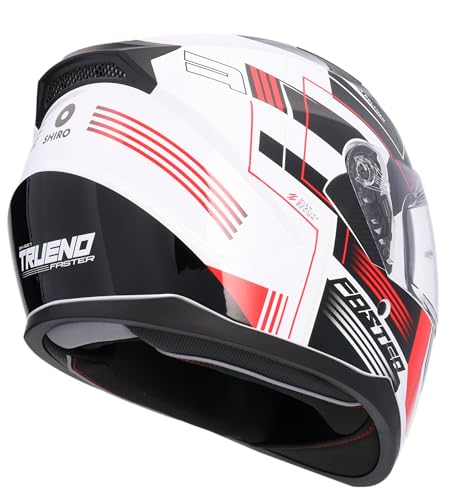 Motorcycle Helmet Shiro SH-667 White and Red homologation size L Manufacturer Shiro