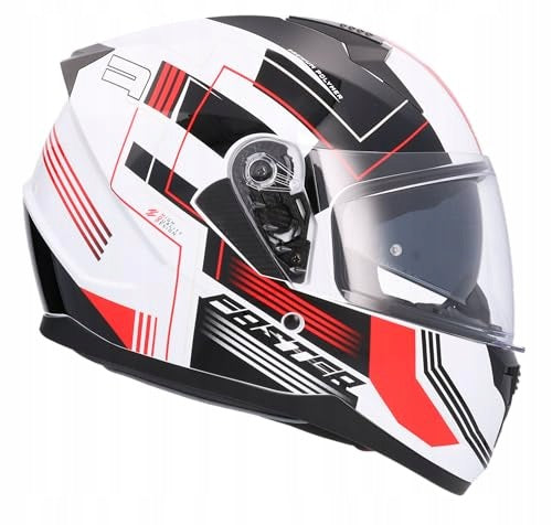 Motorcycle Helmet Shiro SH-667 White and Red homologation size L Manufacturer's catalog number B0CSGSBG1V