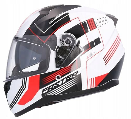 Motorcycle Helmet Shiro SH-667 White and Red homologation size L