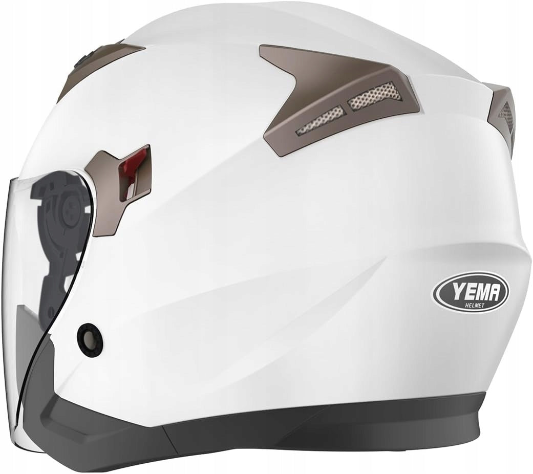 Motorcycle Helmet YEMA YM-627 WHITE, Size L 59-60cm, Colour: White Packaging status original
