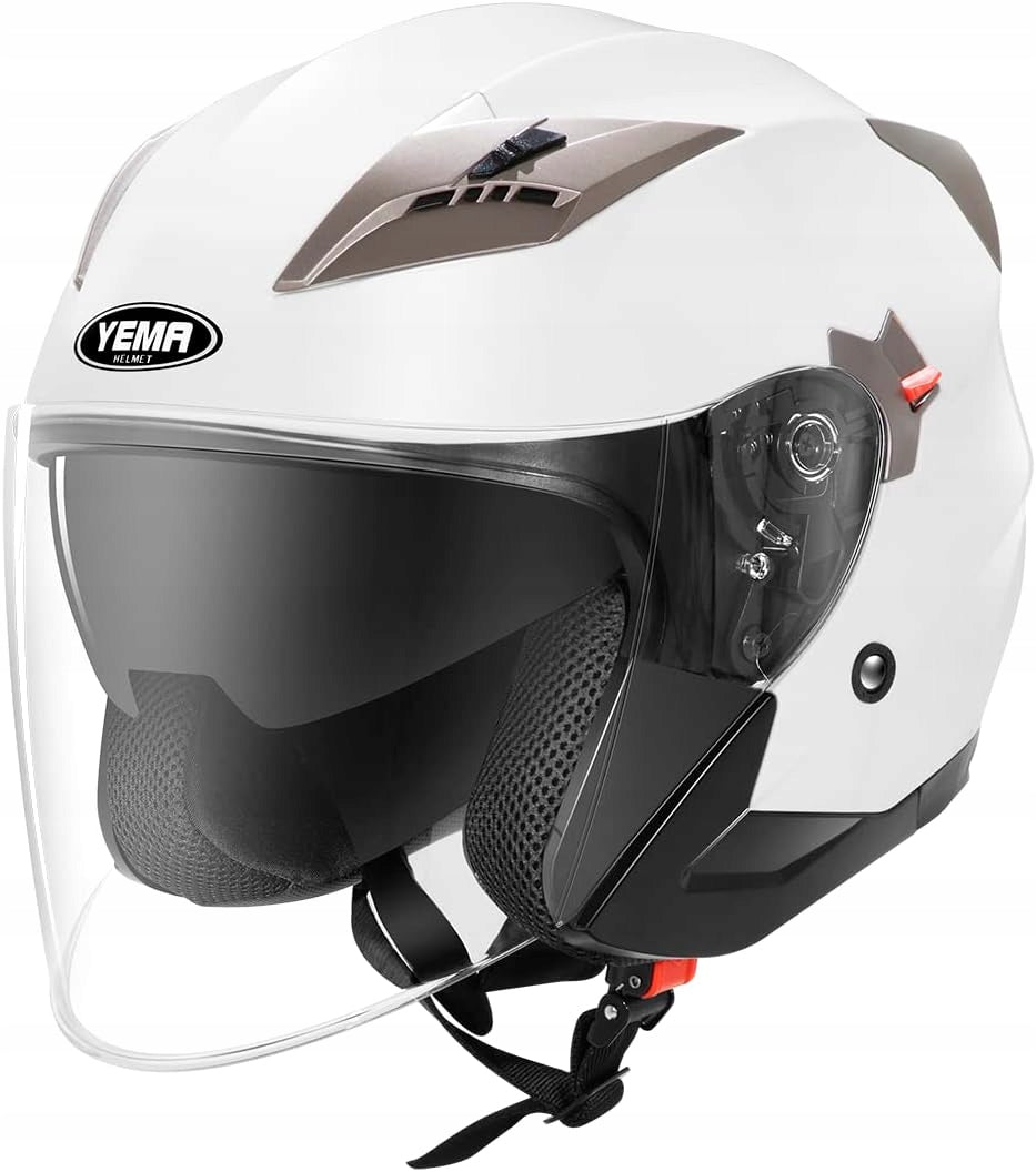Motorcycle Helmet YEMA YM-627 WHITE, Size L 59-60cm, Colour: White