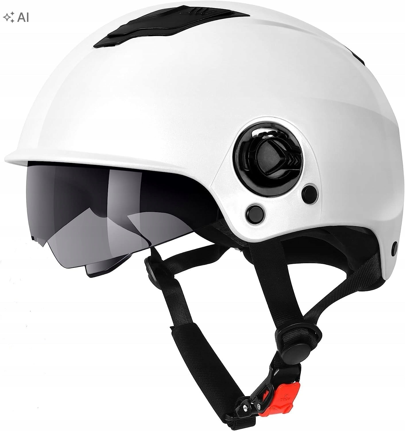 Motorcycle Helmet for Scooter Bike Skateboard Roller Skates Westt L- XL 59-62 White
