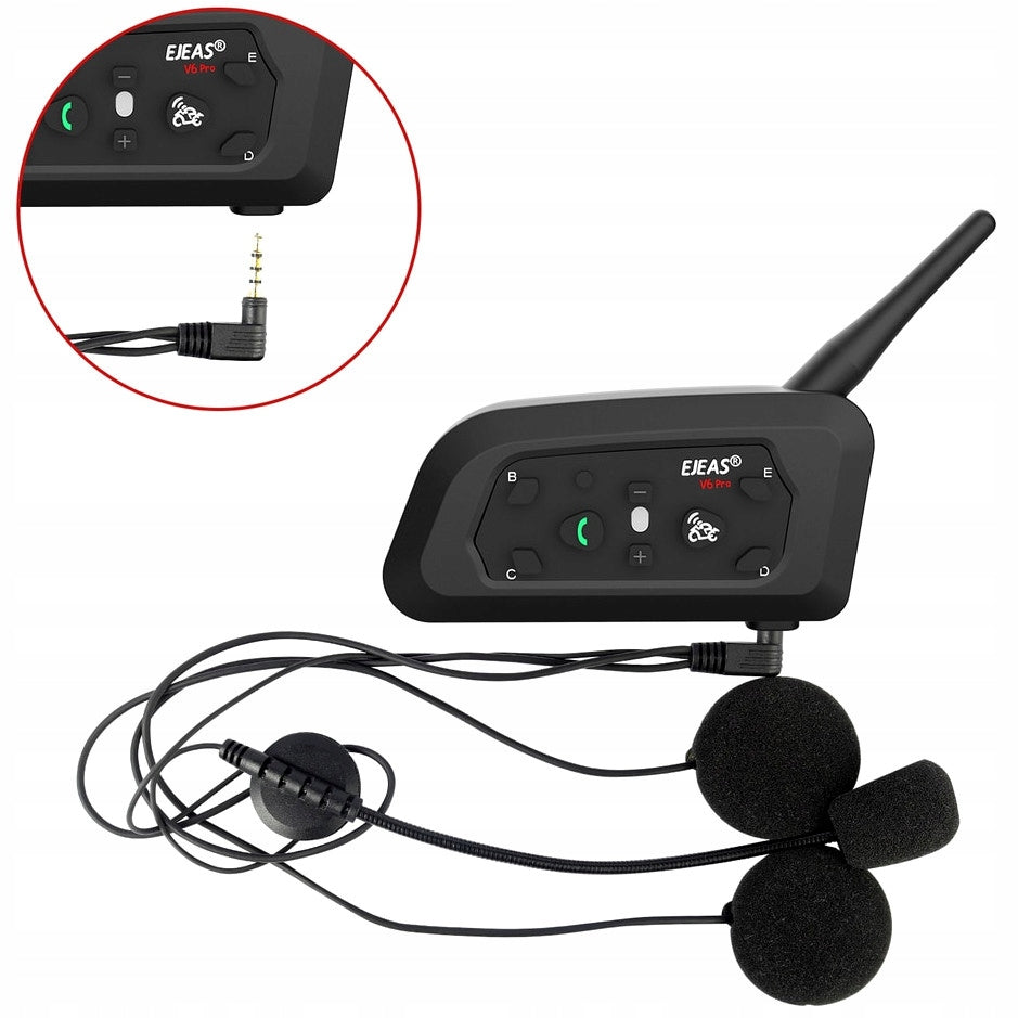 Motorcycle Intercom Ejeas V6 Pro+ Plus USB-C Bluetooth Manufacturer Ejeas