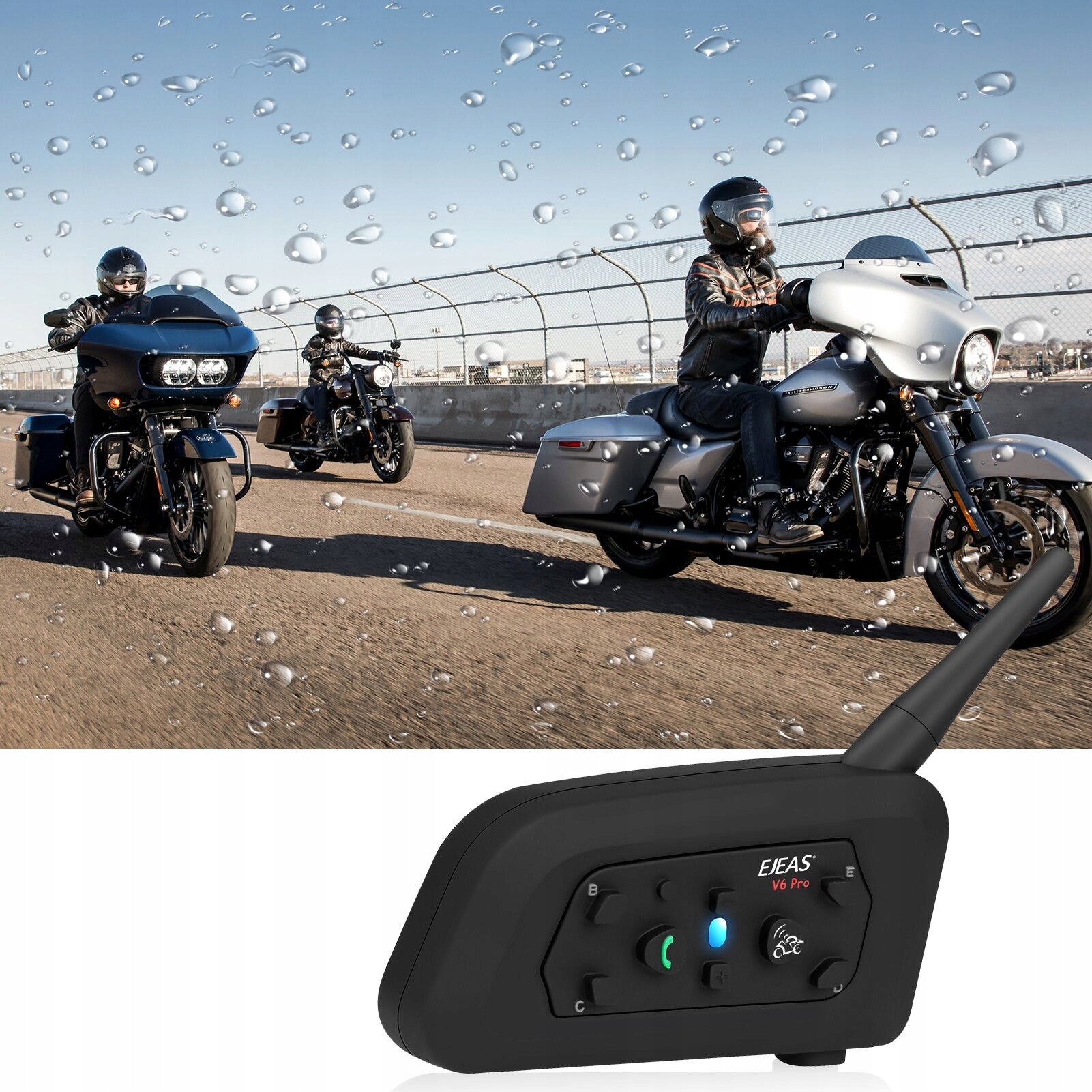 Motorcycle Intercom Ejeas V6 Pro+ Plus USB-C Bluetooth Manufacturer's catalog number V6 PRO+
