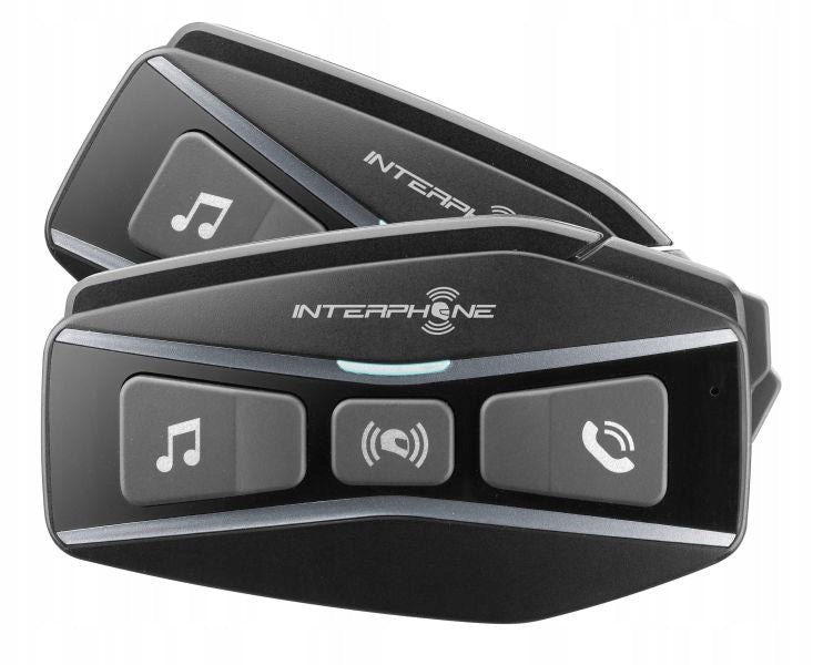 Motorcycle Intercom INTERPHONE U-COM 16 For 2 Helmets Bluetooth 5.2 Mesh 2.0